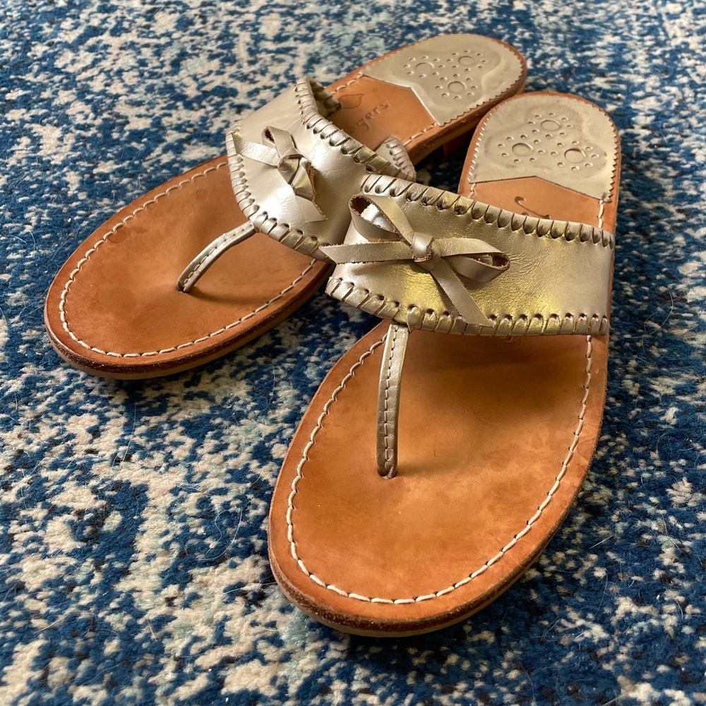 Jack Rogers Adaline Bow Sandal - gold